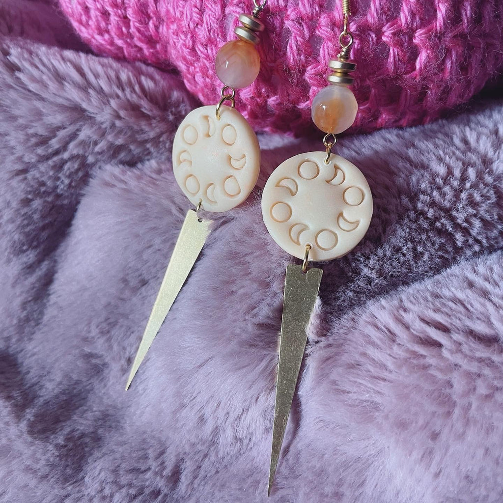 "Glowing Moon" Earrings