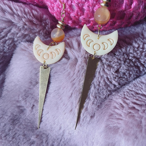 "Glowing Moon" Earrings