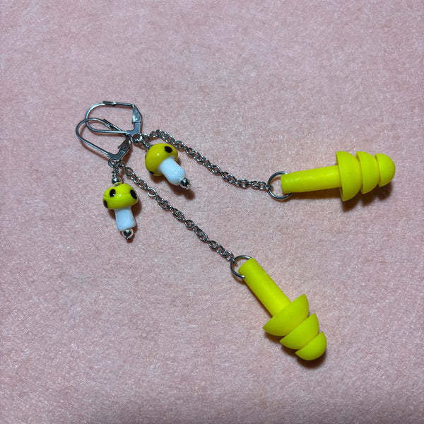 "Mushroom" Earplug Earrings