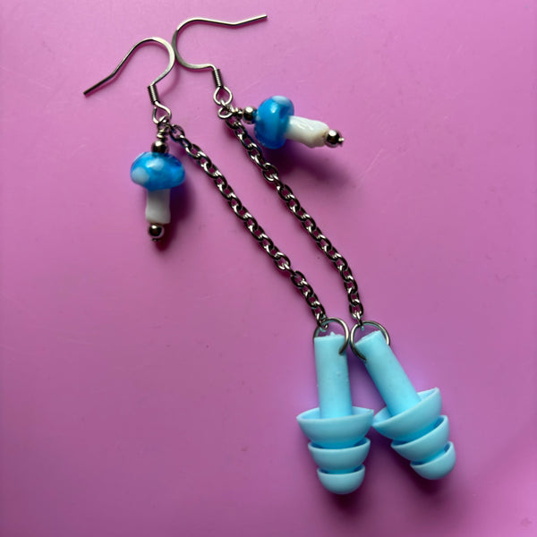 "Mushroom" Earplug Earrings