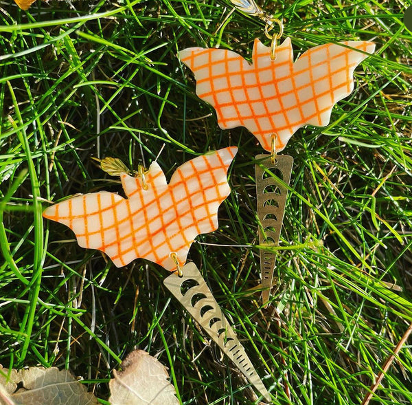 "Glowing Bat" Earrings