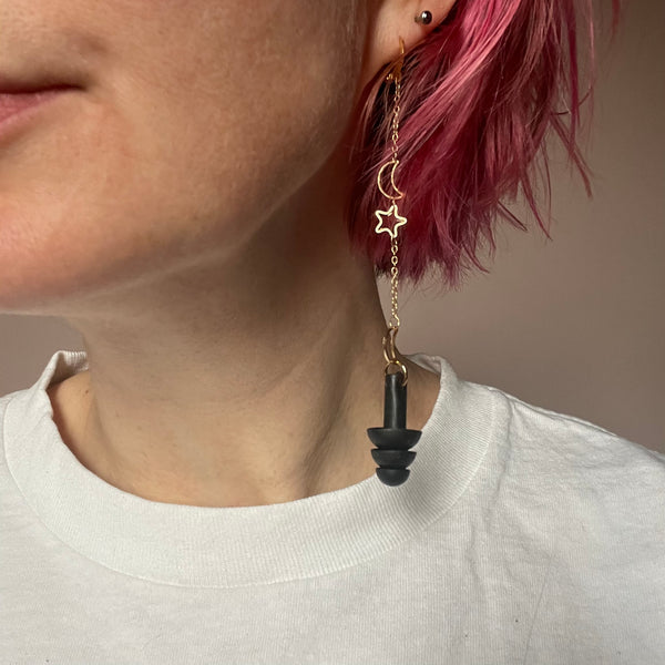 "You're a Star" Earplug Earrings