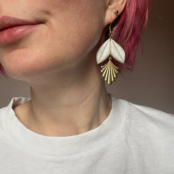 "Frost Boss" Leaf Earrings
