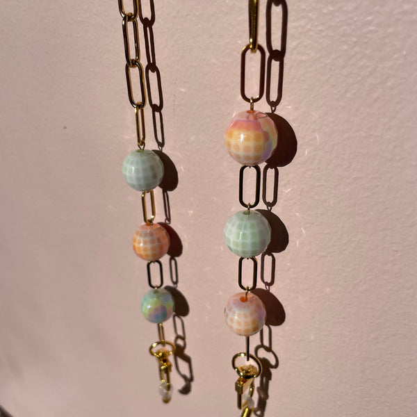"Disco Ball" Mask and Glasses Chain