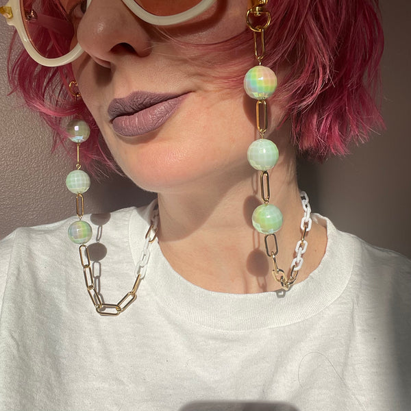 "Disco Ball" Mask and Glasses Chain