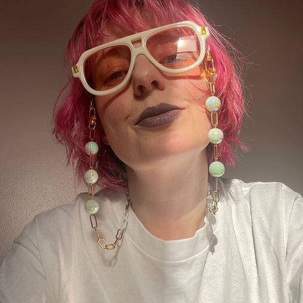 "Disco Ball" Mask and Glasses Chain