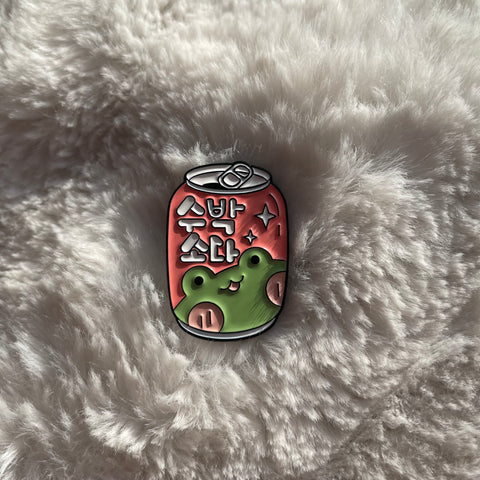 "Thirsty Frog" Pins