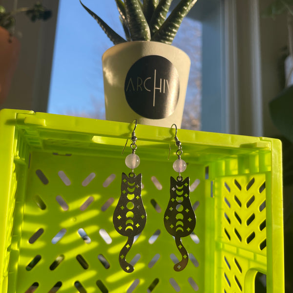 "Kosmic Kitty" Earrings