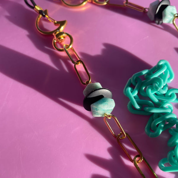 "Teal Feel" Mask/Glasses Chain