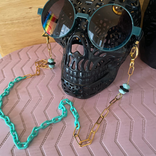 "Teal Feel" Mask/Glasses Chain