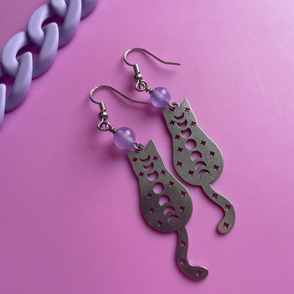 "Kosmic Kitty" Earrings