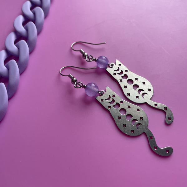 "Kosmic Kitty" Earrings