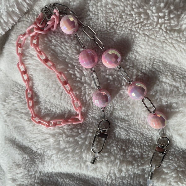 "Disco Ball" Mask and Glasses Chain