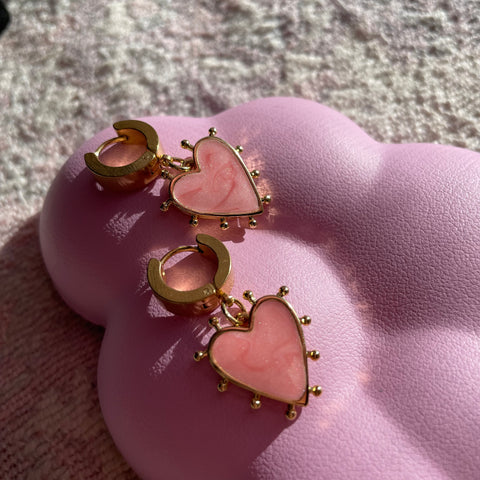 "Swirly Heart" Earrings