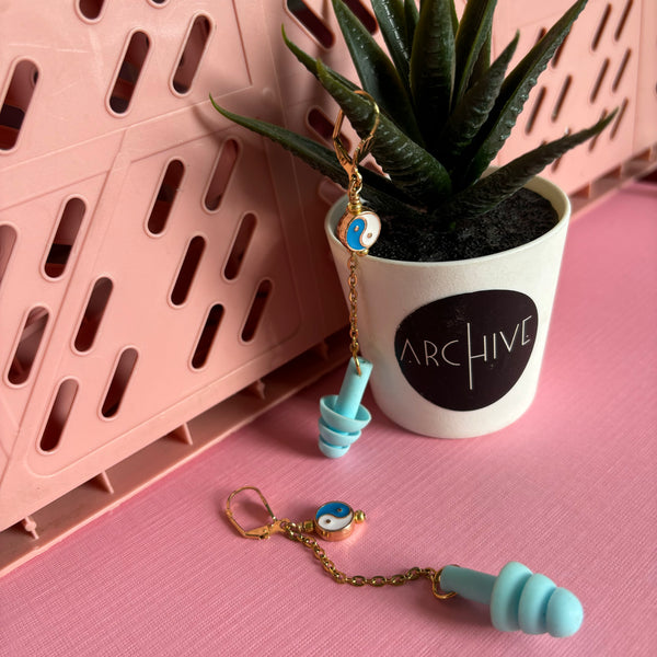 "Yin Yang" Earplug Earrings