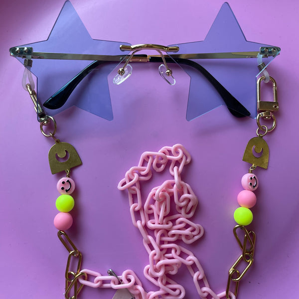 "Happy Vibe" Mask/Glasses Chain