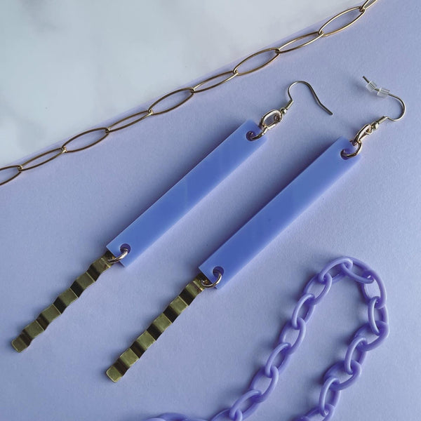 "Lengthy Lilac" Earrings