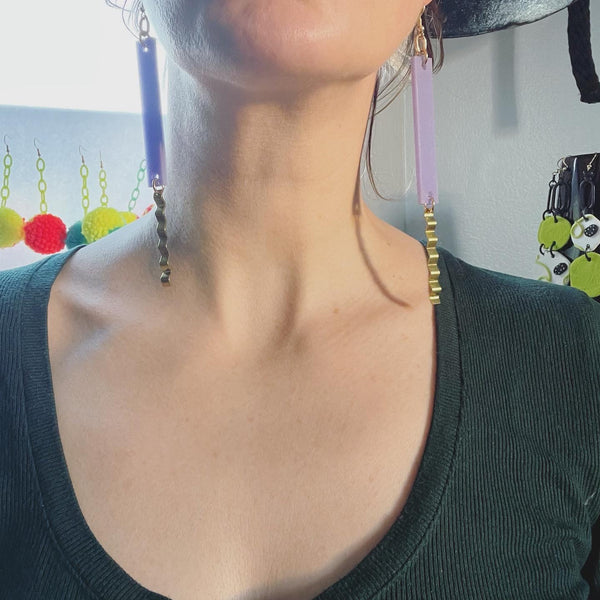 "Lengthy Lilac" Earrings