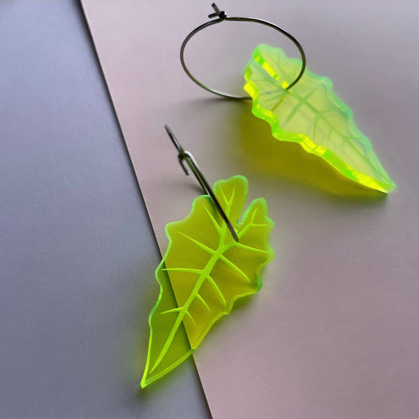"Alocasia Hoop" Earrings