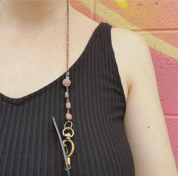 "Rainbow Pebbles" Mask/Glasses Chain