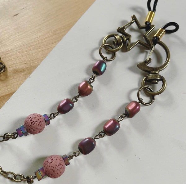 "Rainbow Pebbles" Mask/Glasses Chain
