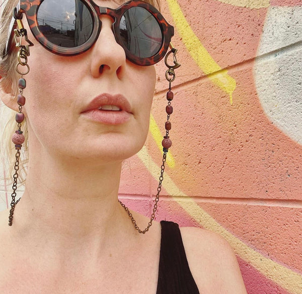 "Rainbow Pebbles" Mask/Glasses Chain