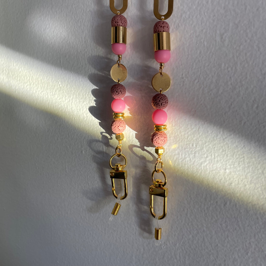 "Pink Lava" Mask/Glasses Chain