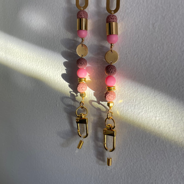 "Pink Lava" Mask/Glasses Chain