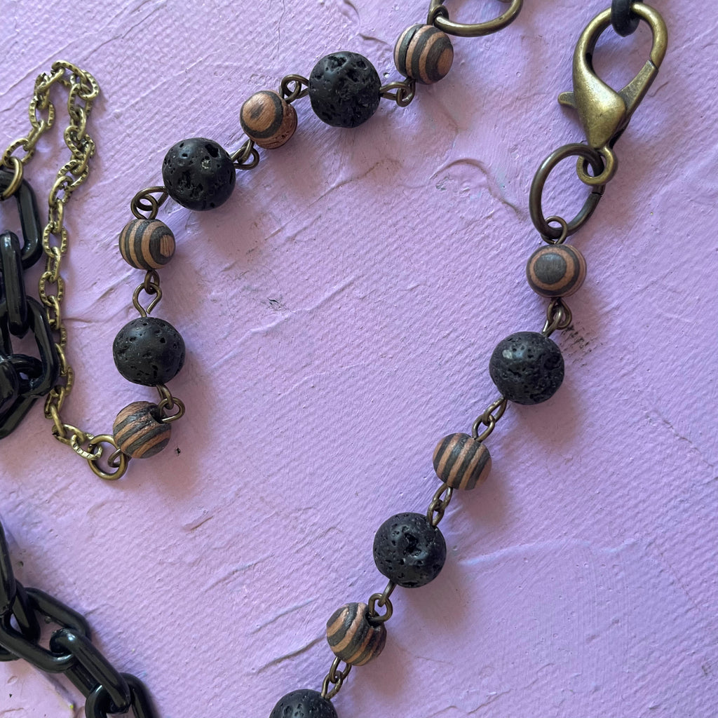 "Amber Alps" Mask and Glasses Chain