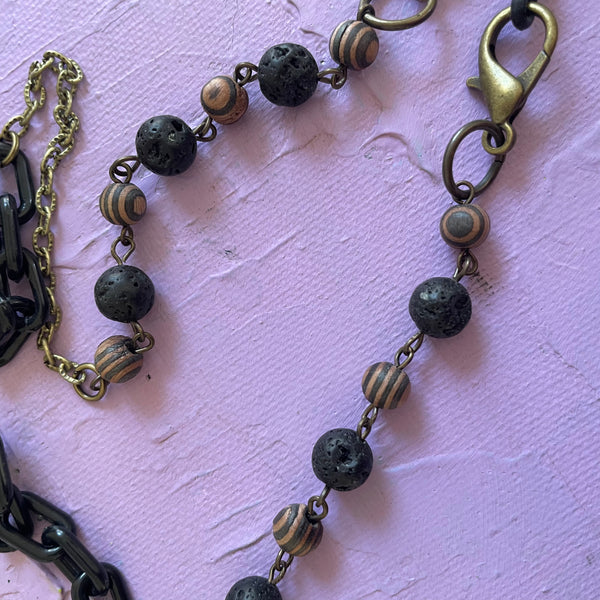 "Amber Alps" Mask and Glasses Chain