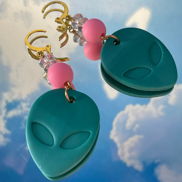 "Take Me to Your Leader" Alien Earrings