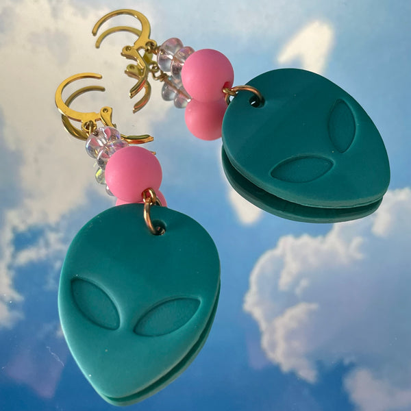 "Take Me to Your Leader" Alien Earrings