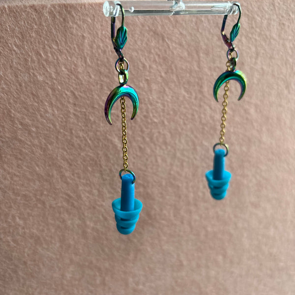 "Moon Shimmer" Earplug Earrings