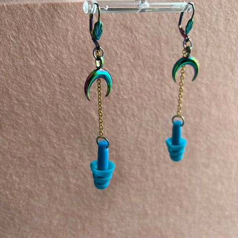 "Moon Shimmer" Earplug Earrings