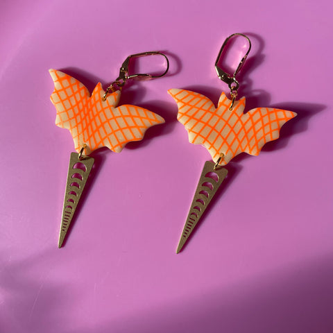 "Glowing Bat" Earrings