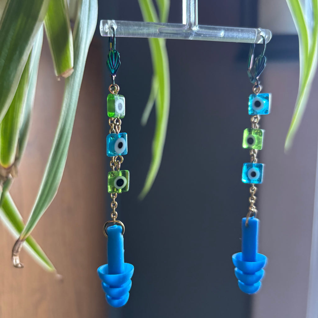 "Eye Trio" Earplug Earrings