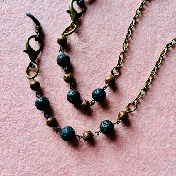 "Amber Alps" Mask and Glasses Chain