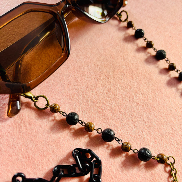"Amber Alps" Mask and Glasses Chain