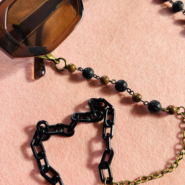 "Amber Alps" Mask and Glasses Chain