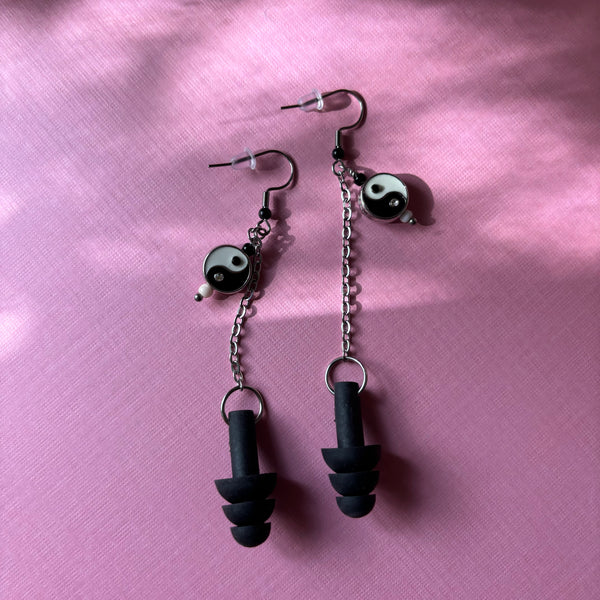 "Yin Yang" Earplug Earrings