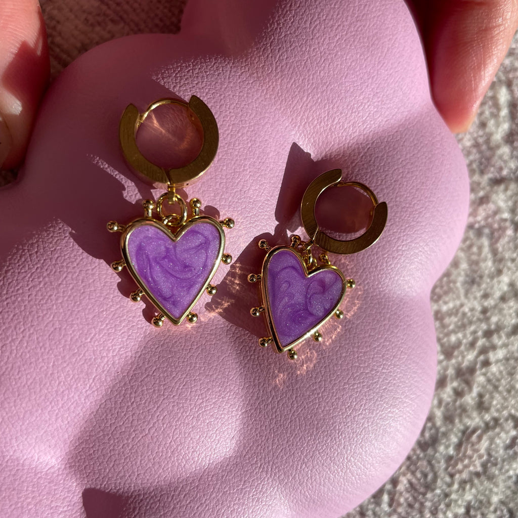 "Swirly Heart" Earrings