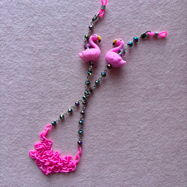 "Fancy Flamingo" Mask/Glasses Chain