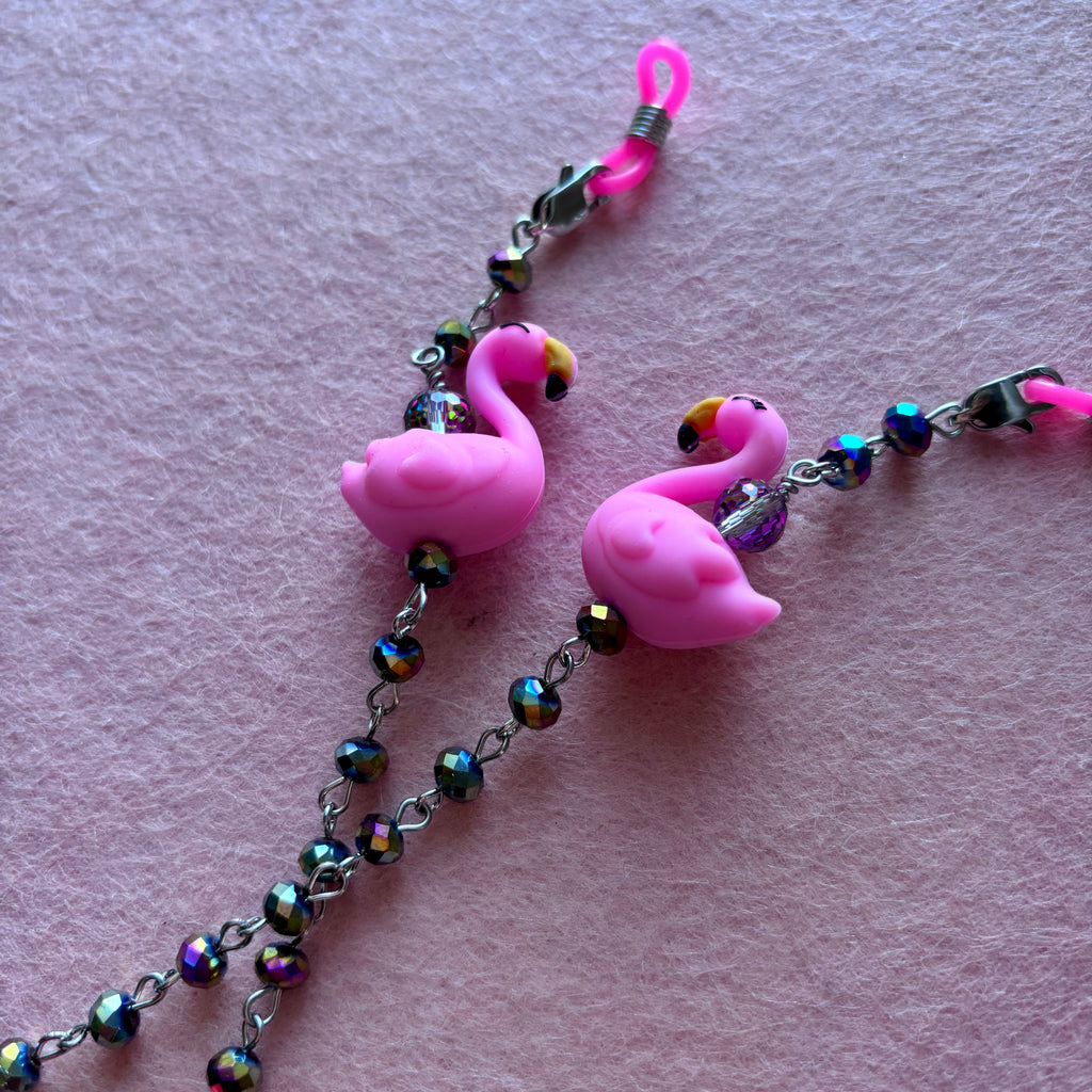 "Fancy Flamingo" Mask/Glasses Chain