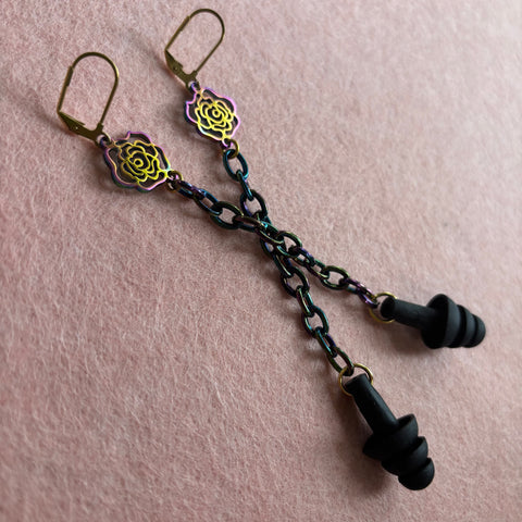 "Regal Rose" Earplug Earrings