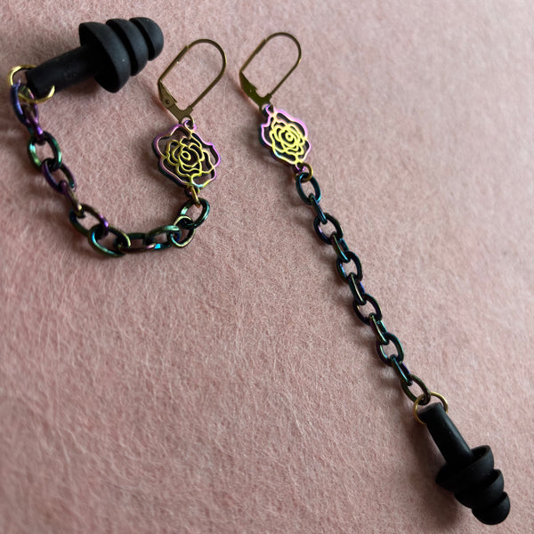 "Regal Rose" Earplug Earrings