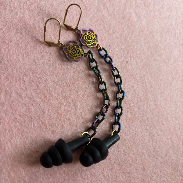 "Regal Rose" Earplug Earrings