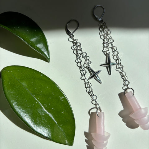 "Falling Star" Earplug Earrings