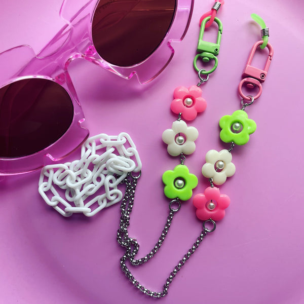 "Groovy Daisy" Mask/Glasses Chain