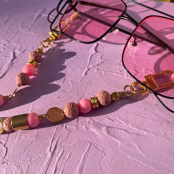 "Pink Lava" Mask/Glasses Chain