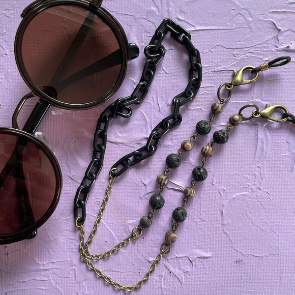 "Amber Alps" Mask and Glasses Chain